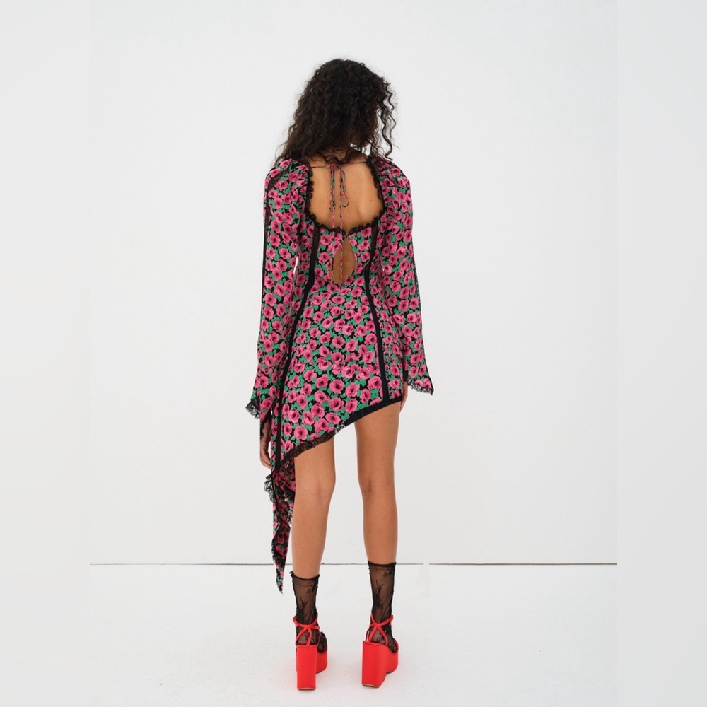 For Love& Lemons Brunello Asymmetrical Dress Size XS NWT - Picture 4 of 10